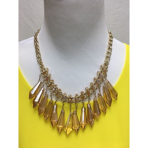 Bay to Baubles Women's Necklace Carabella Crystal Chandelier Gold-Tone NWT - Picture 1 of 7